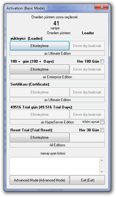 Windows 7 Loader eXtreme Edition 3.503 Napalum - Türkçe