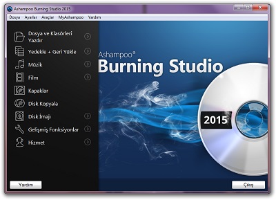 Ashampoo Burning Studio 2015 1.15.3.18 Türkçe