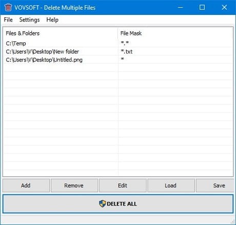 VovSoft Delete Multiple Files v1.0