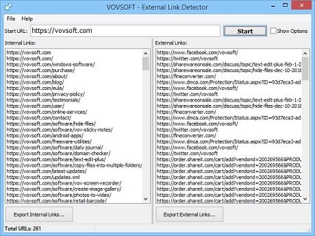 VovSoft External Link Detector v1.2