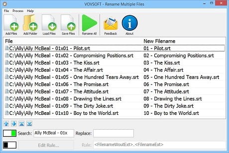 VovSoft Rename Multiple Files v1.7
