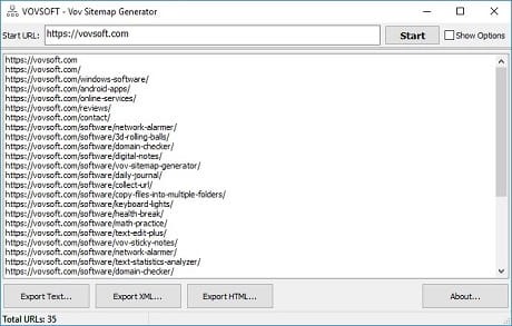 VovSoft Sitemap Generator v3.0