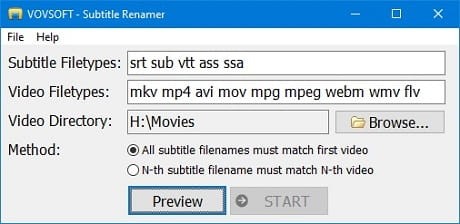 VovSoft Subtitle Renamer v1.6